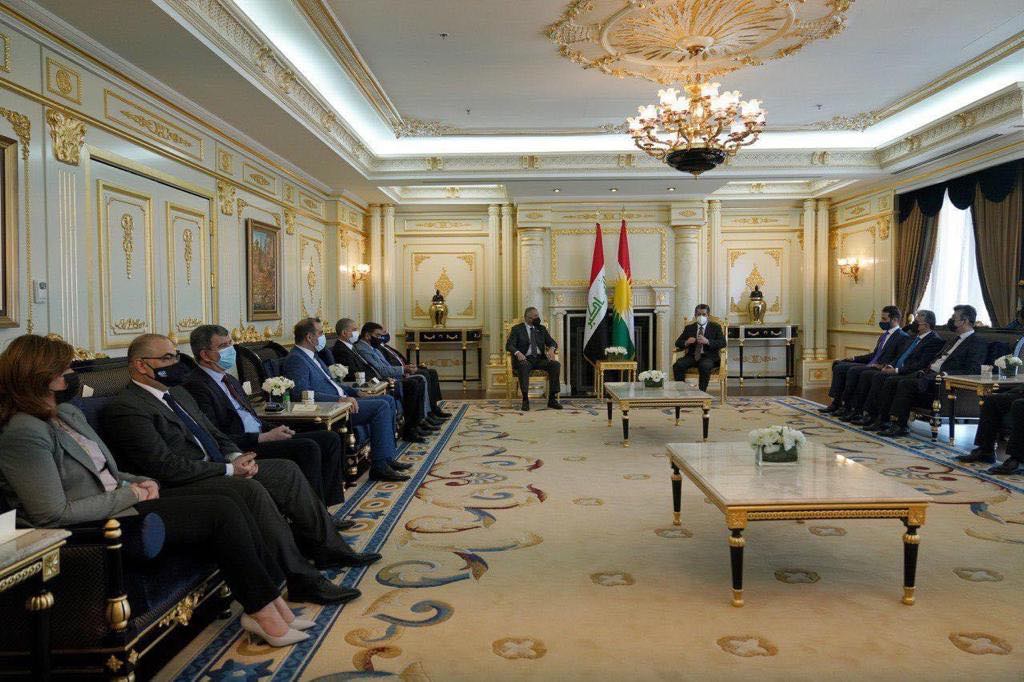 سەرۆک وەزیرانی هەرێمی کوردستان  پێشوازی لە سەرۆک وەزیرانی عێراق دەکات